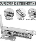 Double Action Spring Hinges Ptazucv for Wooden Doors Self Closing Pivot Hinge With Cover Plates and Stop Adjustable Torque