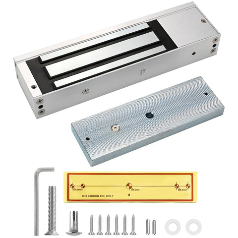 Beefy Heavy Duty Magnetic Lock 500kg 1200 Lbs Electromagnetic Door Lock 12V with LED Indicator and mounting hardware