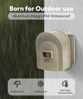 Half Mile Wireless Driveway Alarm System With Outdoor Motion Sensor, waterproof design under rain, mounted on wall