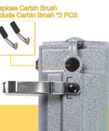 Hella Reliable 1000W Flex Shaft Rotary Tool With Easy Grip Foot Pedal And Stepless Variable Speed Up To 30000 RPM showing carbon brushes.