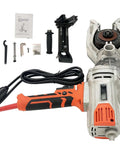 Portable Electric Rebar Socket Screw Wrench With 2600W Pure Copper Motor, accessories and tools included, ready for heavy-duty tasks.