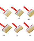4-Piece Stain Applicators Set With Natural Bristles For Decks, Terraces And Furniture Coatings, Rustproof Ferrules