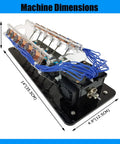 12 Coil Version Motor Model V Shaped Electromagnet Engine DIY Tool For Educational Science Experiments Kit dimensions view