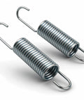 Top Shelf Recliner Springs Two Pack With Long Neck Hooks Provide Rock Solid Tension For Couch Cushions No Sweat Furniture Replacement And Pro Level Repair Gear, chrome finish, 3.625in long.
