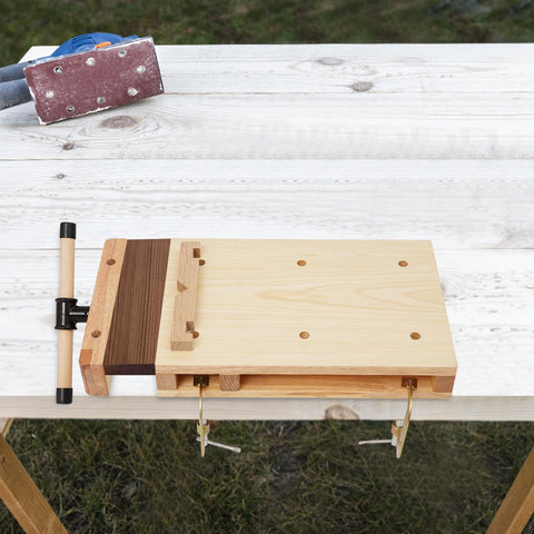 Portable Wooden Workbench With C Type Clips Lightweight 13.4 Lb Craft Bench Made From Durable Rubber Wood For Stability