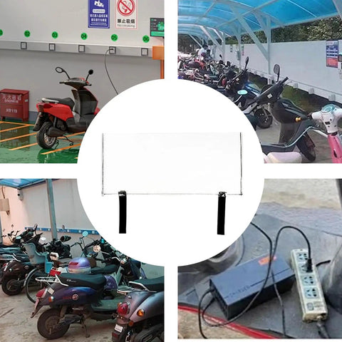 Heavy Duty All Season Road Ready Universal Fit Waterproof EV Charger Cover Shield against rain, snow, and grime in a parking area.