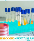 10 Pack Multi Color Microcentrifuge Tube Racks, 60 Hole Each, Double Panel Polypropylene Test Holder For 0.5 To 2 Ml Tubes