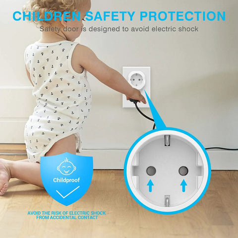 Childproof European To US Plug Adapter 1 Pack For Travel Ready Use Converts Type C E F Sockets To USA Power Europe To America Travel Converter