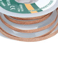 Desoldering Wick No Clean Alloy Copper Solder Removal Braid 1.5m Length 3.0mm Diameter on spool, close-up view.