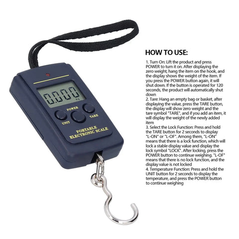 Built Tough Hella Accurate Hanging Hook Scale Portable Electronic Steelyard For Industrial Use With Solid Balance and Killer Reliability For Everyday Weighing Tasks with digital display and hook.