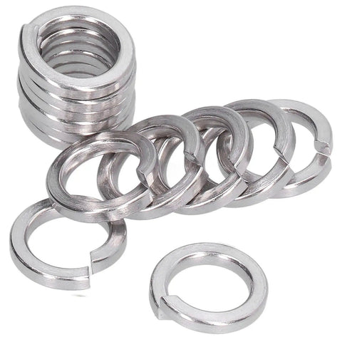 Heavy Duty Stainless Steel Spring Lock Washers M6 Split Hardware Fasteners Sick Durability Slick Smooth Design For Diy Projects Screws Bolts Total Knockout Quality Grab It Today