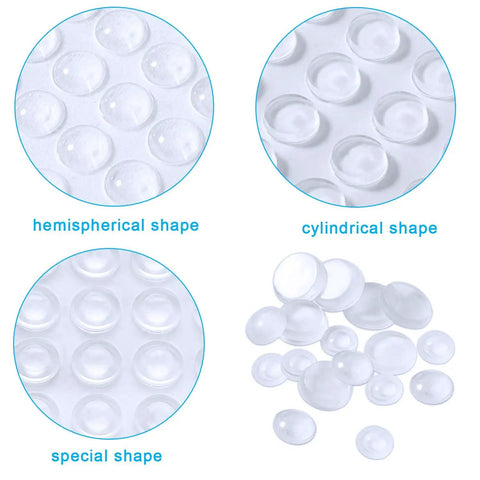 Clear Self Stick Rubber Feet Bumper Pads For Doors Cabinets And Drawers No Drill Needed Easy Peel And Stick Furniture Buffers