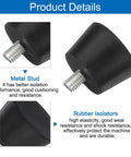 Close-up of Dope Adjustable Rubber Furniture Feet Set Of 4 With M8 12mm Studs, highlighting black rubber and metal stud.