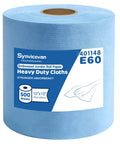 Top Tier Heavy Duty Embossed Jumbo Roll Industrial Cleaning Wipes Super Absorbent Lint Free Workhorse Cloths Solid For Oil And Grease Removal 10 By 15 Inches 500 Sheets, blue jumbo roll, embossed design.