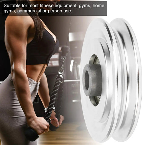 Aluminum Pulley Wheels For Cable Machines, 2 Pack Universal Bearing Wheels For Home Gym Attachments, 70mm Bore, Smooth Glide, Easy Swap, Durable Alloy Construction For Quiet, Reliable Workouts.