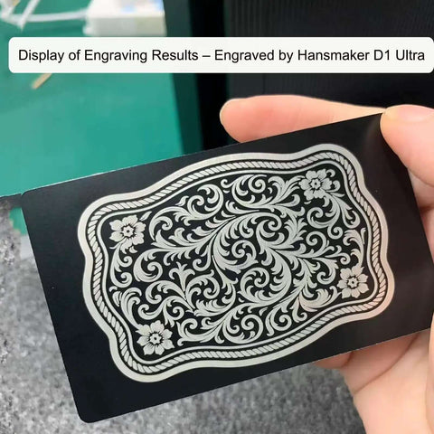 0.8mm Thick Aluminum Metal Cards For Laser Engraving, Black 86 X 54 Mm, 26 Pack, Premium Blank Card with Engraved Floral Design