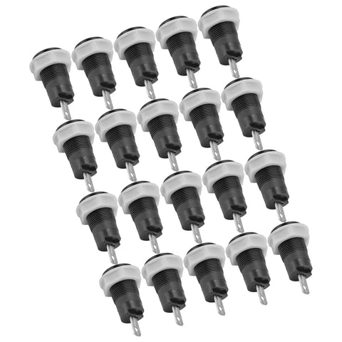 20 Piece Banana Socket Binding Post Adapters Welding Type Grounding 4mm Brass Plated Terminals With ABS Insulated Shell For 32A 1kV CAT III
