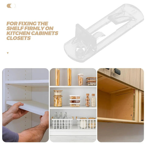 Plastic Shelf Support Pegs Kit 80 Pcs Self Locking Clips For Cabinets And Shelves in use for kitchen and closets setup