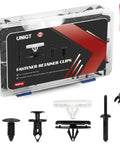 Six In One Wrangler Fender Flare Clips And Fastener Retainer Set For Jeep Wrangler JK JL 2007 To 2024 And Grand Cherokee Liberty 2005 To 2010 with tool and clips displayed