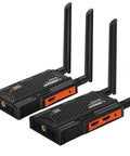HDMI Wireless Transmitter And Receiver Kit With 250m Range And 820ft Range, 1080p Full HD Streaming, dual band antennas, black