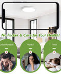 Energy Saving LED Flush Mount Ceiling Light Fixture No Brainer Pack of 6 Dimmable 15W in bright living room setting
