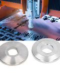 Pressure Plate For Miter Saw 45mm Clamp Flange Replacement Part For 10 Inch Aluminum Cutting Machines 2 Pack shown with saw