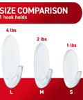 Clear Medium Wall Hooks Set With 7 Hooks And 12 Adhesive Strips For Damage Free Hanging Up To Two Pounds Easy No Holes Picture