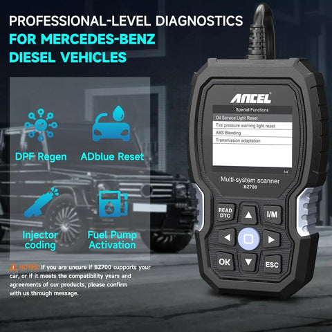 Mercedes Benz Sprinter Smart OBD2 Scanner Pro All Systems Diagnostic Tool With Full Read And Clear Of Codes And Reset Services