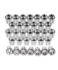 Get A Durable Spring Collet Set With Multiple Sizes Like Er8 And Er11 For Precision Work, featuring various sizes in high-quality steel.