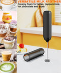 Rechargeable Milk Frother Wand With Cover Electric Drink Mixer With Stainless Steel Whisk Portable Handheld Frother for coffee