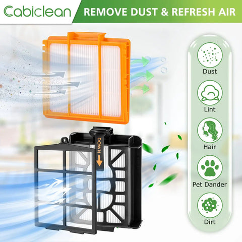 Replacement Parts Kit For AV2501S AV2501AE Robot Vacuums Including RV2502AE RV2520AOUS AV2510AOUS Accessories HEPA filters