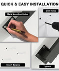 Installation steps for Six Foot Black Metal Wall Mounted Stair Handrail Featuring Industrial Pipe Styling and a Legit Five Hundred Pound Weight Limit.