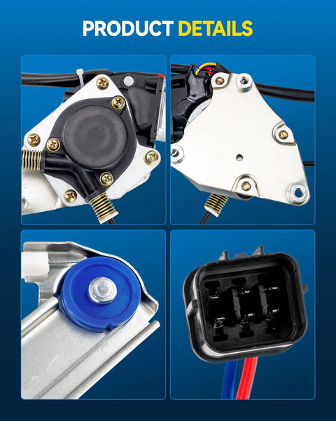 Front Left Driver Side Power Window Regulator And Motor Assembly For 2010 2014 Subaru Outback And Legacy close-up of motor details.