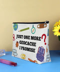 Geocaching Themed Makeup Bag For Women, Outdoor Treasure Hunter Gift, Go To Gift For Birthday Christmas Graduation, Double Sided Print Cosmetic Bag 10x7 Inches, Lightweight Zipper Pouch with graphics and zipper