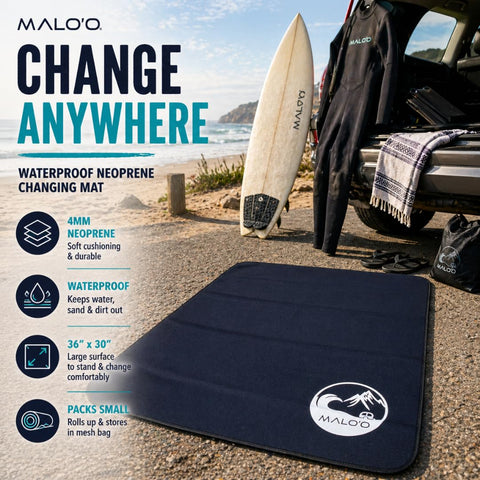 4mm Neoprene Waterproof Changing Mat 36x30 Inch Portable Wetsuit Changing Pad With Mesh Storage Bag for beach camping