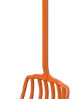 All Poly Scoop Fork With 8 Tines And D Grip Handle For Mulch Compost Leaves Straw And Hay Lightweight Beveled Tines