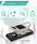 2 In 1 ID Badge Slot Hole Punch For 3x13mm Slots And R5 Card Corner Trimmer Handheld DIY Time Saver Tool image showing product size and features like 18cm and 0.69kg.