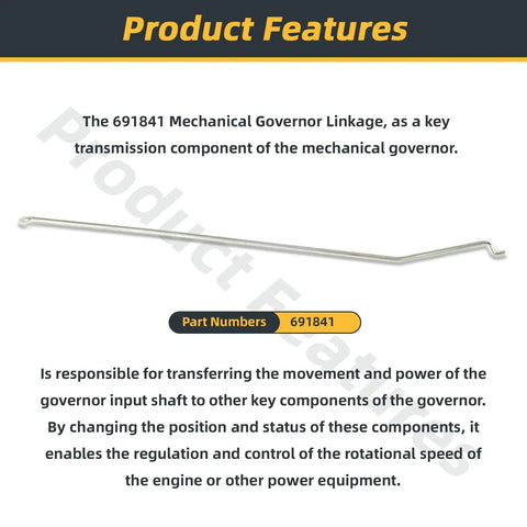 Throttle Linkage And Mechanical Governor Linkage And Governor Spring 3 Piece Set For Briggs And Stratton Engine Control Assemblies 691840 691841 691842 31P777 0299 E1 Replacement Kit 691841 metal linkage rod