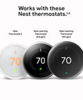 Nest Temperature Sensor 2nd Gen For Room Comfort And Smart Scheduling, Say Bye To Hot And Cold Spots, Easy Setup In Google Home App, Works With Nest Thermostat 3rd And 4th Gen And Nest Thermostat E, White compatible with Nest Thermostat E, 3rd gen and 4th gen
