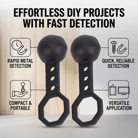 Aolidsive 2 Pcs Magnetic Stud Finder Portable Handheld Wall Stud Detector with ergonomic design for easy grip.