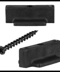 Deck Fasteners Kit With Nylon Clips And Metal Screws For Composite Decking Boards T Clips, showing components close-up