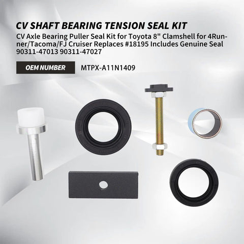 CV Axle Bearing Puller Seal Kit For Toyota 8 Inch Clamshell Front 4Runner Tacoma FJ Cruiser 2003 2018 kit parts
