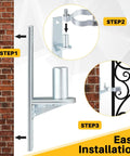 Beefy Four Pack Chain Link Gate Hinges For Fence Posts Three Inch Hinge, Two Seven Eighths Inch OD, installation steps