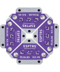ESPTRS Arrow Welding Magnet, top-view, purple metal construction, 28 lbs holding capacity.