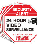 Tough As Nails Security Signs Octagon 12 By 12 Inch Aluminum Sign 40 Mil Thick Reflective For Home And Business CCTV Video Surveillance UV Protected And Waterproof 4 Pack