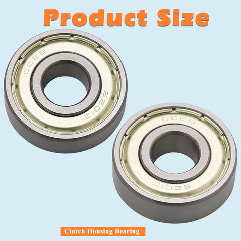 2 Pack Clutch Housing Bearing For Stihl Trimmers And Edgers Grooved Ball Bearings Fit FS87 FS90 FS100 FS110 FC90 FC95 FC100 FC110 FR125 FR135 FR145 HL90 HL100 HT100 Hedgetrimmers Durable Replacement Kit For Smooth Starts And Less Downtime. product size
