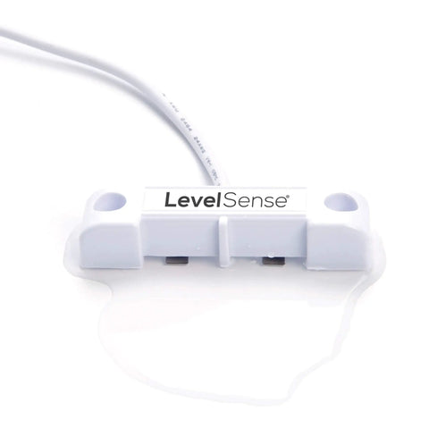 Close-up of Floor Water Sensor With Six Foot Cable for Flood and Leak Detection, Alarm System Ready, features plug-and-play mounting.