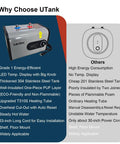 Top Rated Compact Gray Mini Tank Water Heater Is A Total Game Changer For Tight Spaces When You Need Fast Hot Water Without The Headache with LED display.