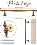 Antique Brass Cabinet Pulls Set For Retro Vibe 10 Pack 6.3 Inch Long 3.78 Inch Hole Center Drawer Handles Dresser Pulls Closet Kitchen Bath Hardware Upgrade with dimensions and installation view