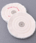 Low Noise 6 Inch Cloth Buffing Wheels 2 Pack White Felt Polishing Pads For Grinder Pro Grade Jewelry Metal Glass And Plastic